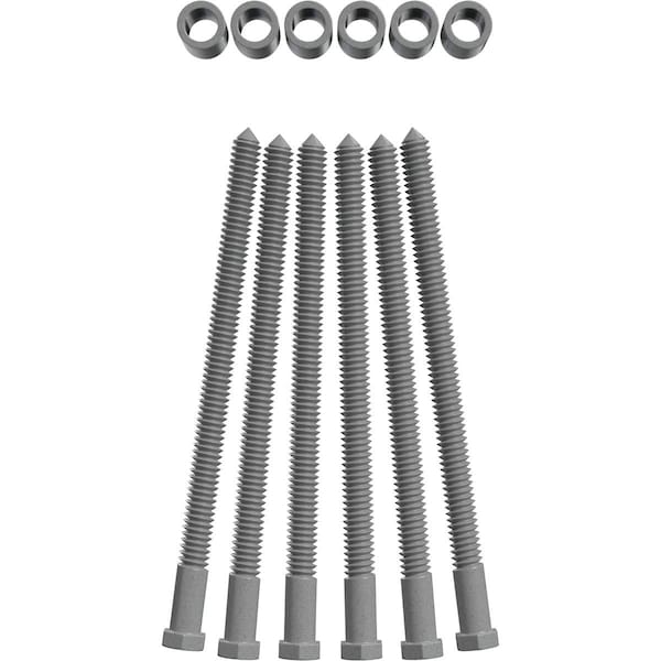 Ekena Millwork Premium 1 1/4" Barn Door Flat Track Extension Hardware for 1 3/8" Door, Flint Gray GB60013EXXFG - main